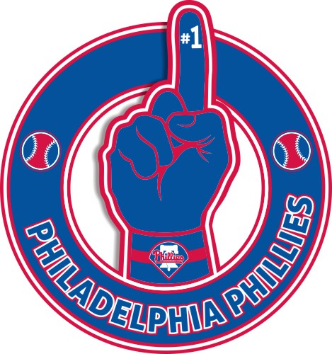 Number One Hand Philadelphia Phillies logo iron on paper